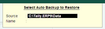 Restore Auto Backup Data in Tally.ERP9